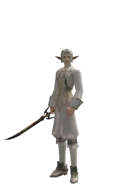 Dark Elven Dagger on a male Elf, front view