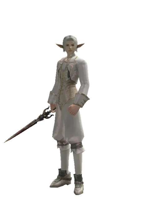 Demon Dagger on a male Elf, front view