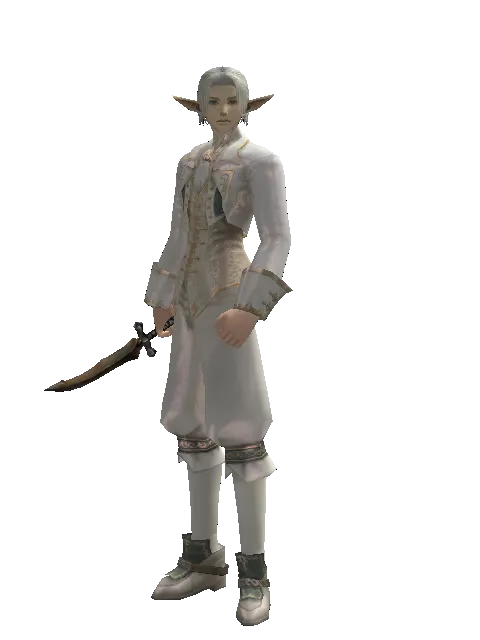 Knife on a male Elf, front view