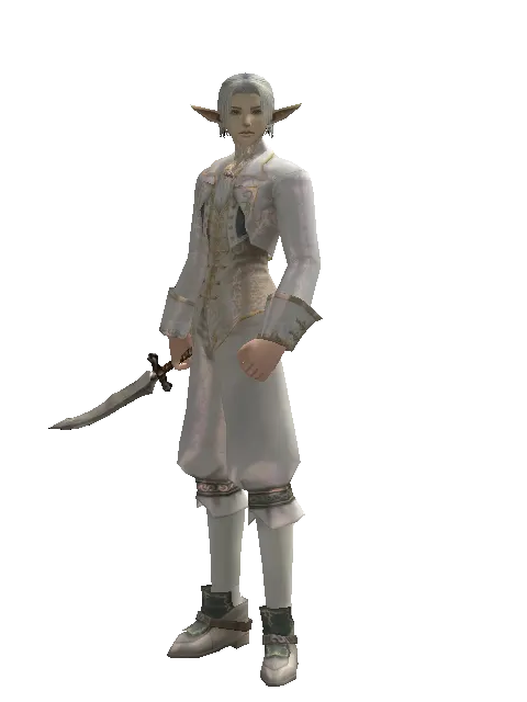 Shining Knife on a male Elf, front view