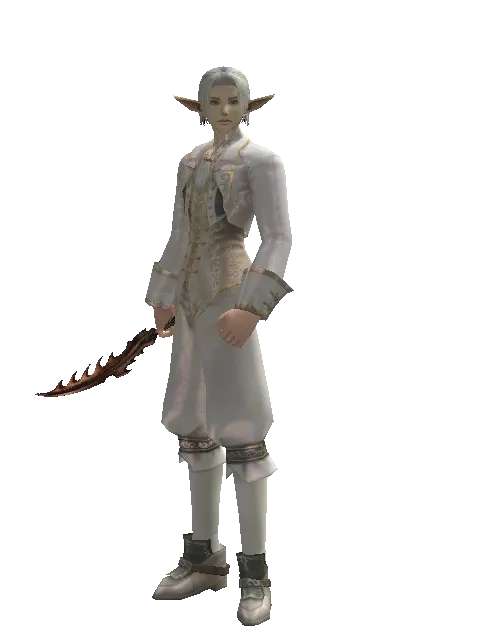 Soulfire Dirk on a male Elf, front view