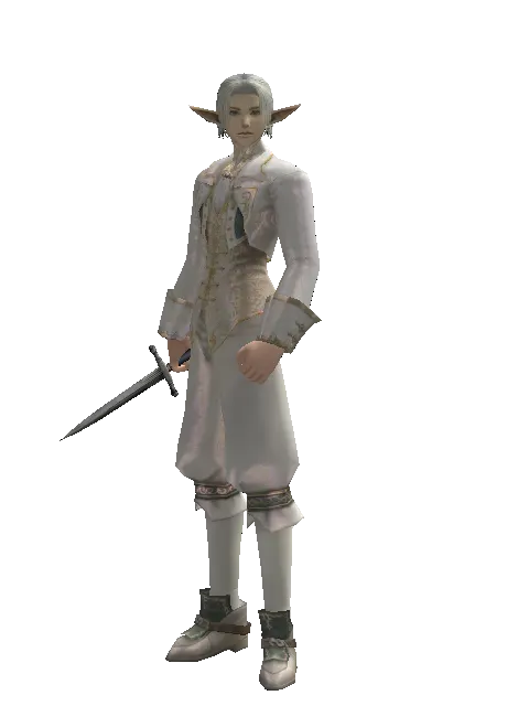 Traveler's Poniard Dagger on a male Elf, front view