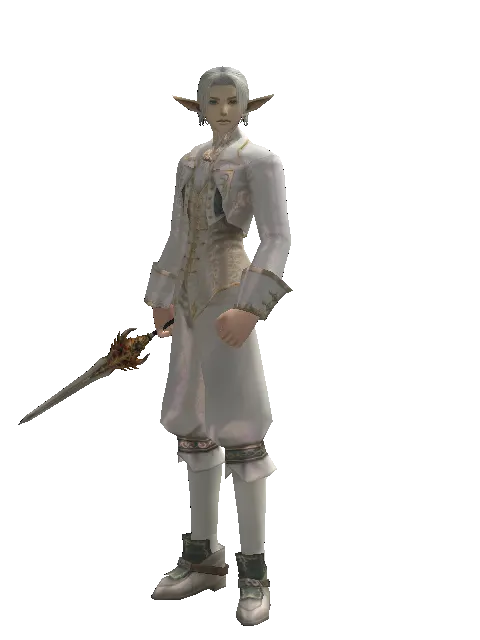 Vesper Dagger on a male Elf, front view