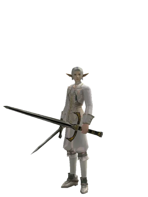 Artisan's Sword*Knight's Sword on a male Elf, front view