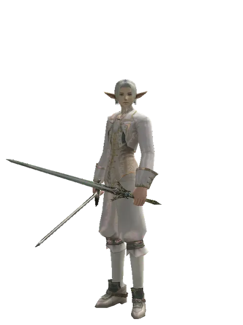 Bastard Sword*Elven Sword on a male Elf, front view