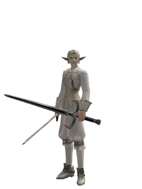 Bastard Sword*Sword of Revolution on a male Elf, front view
