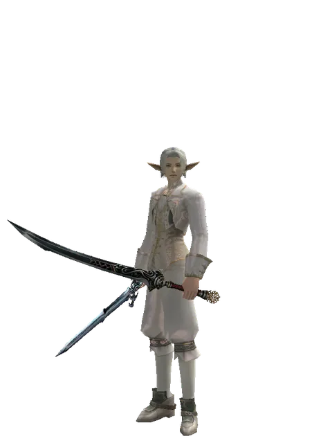 Caliburs*Samurai Long Sword on a male Elf, front view