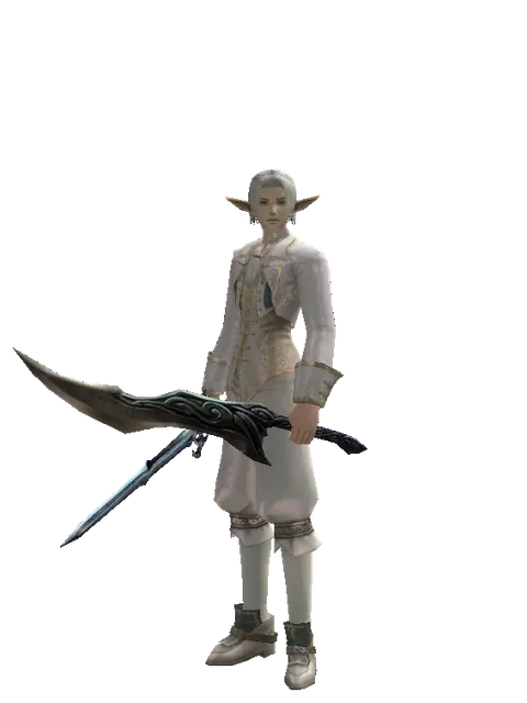 Caliburs*Sword of Limit on a male Elf, front view