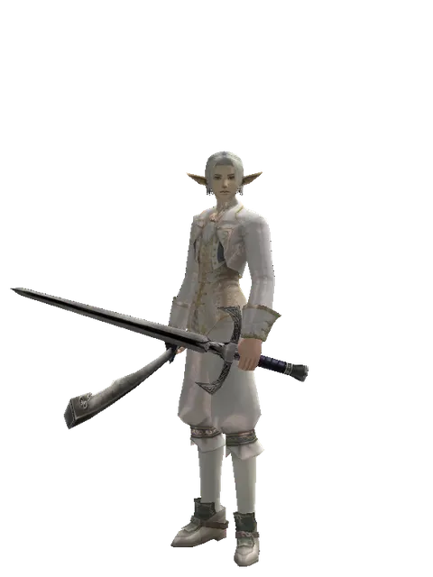 Crimson Sword*Sword of Revolution on a male Elf, front view