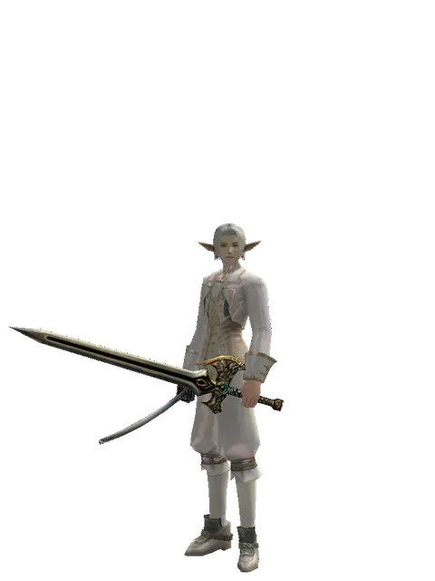 Katana*Sword of Delusion on a male Elf, front view