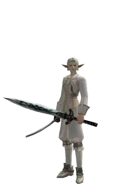 Katana*Tsurugi on a male Elf, front view
