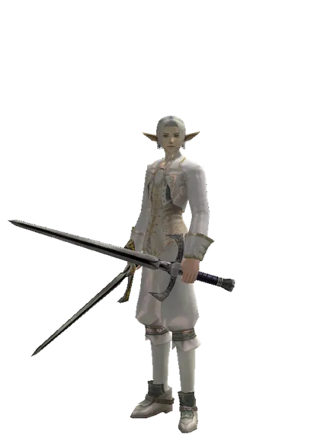 Knight's Sword*Sword of Revolution on a male Elf, front view