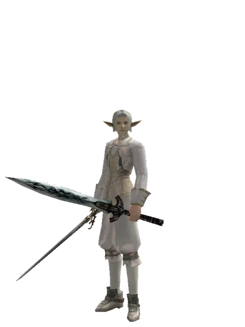 Raid Sword*Tsurugi on a male Elf, front view
