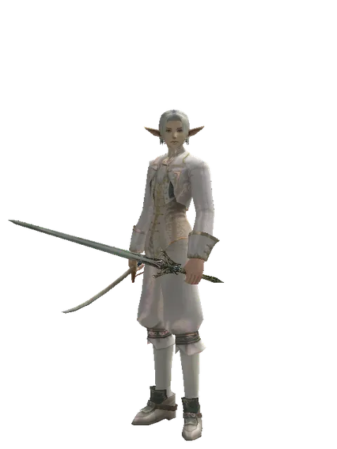 Saber*Elven Sword on a male Elf, front view
