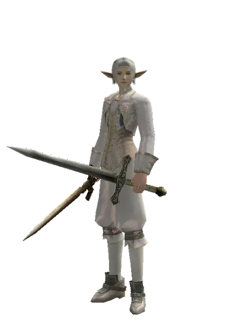 Spinebone Sword*Artisan's Sword on a male Elf, front view