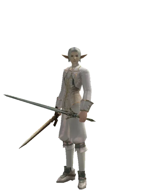 Spinebone Sword*Elven Sword on a male Elf, front view