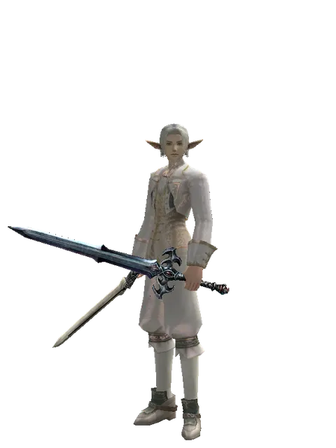 Spirit Sword*Caliburs on a male Elf, front view