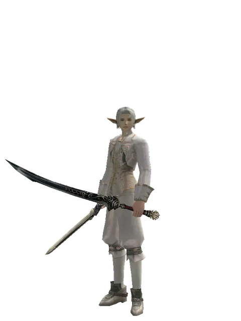 Spirit Sword*Samurai Long Sword on a male Elf, front view