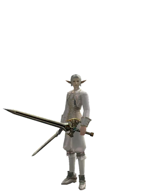 Spirit Sword*Sword of Delusion on a male Elf, front view