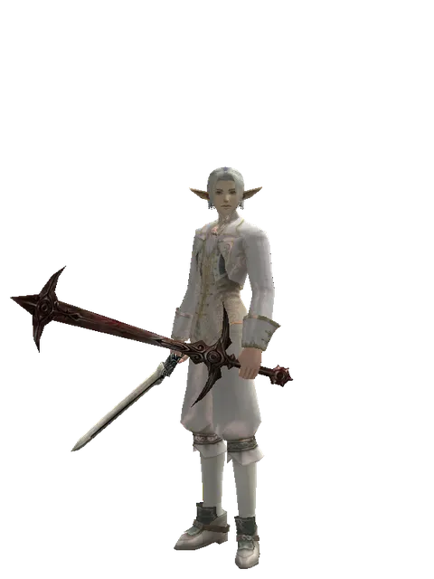 Spirit Sword*Sword of Nightmare on a male Elf, front view