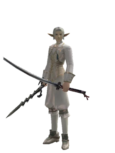 Stormbringer*Katana on a male Elf, front view
