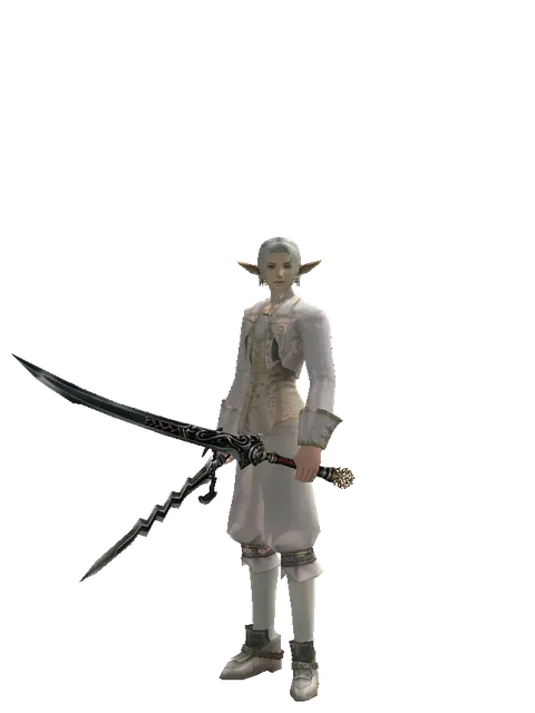 Stormbringer*Samurai Long sword on a male Elf, front view