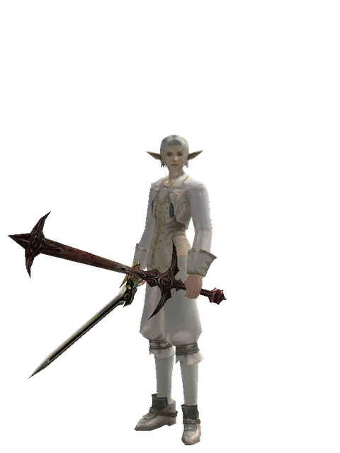 Sword of Delusion*Sword of Nightmare on a male Elf, front view