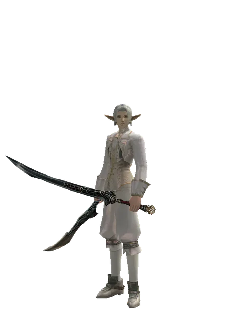 Sword of Limit*Samurai Long Sword on a male Elf, front view