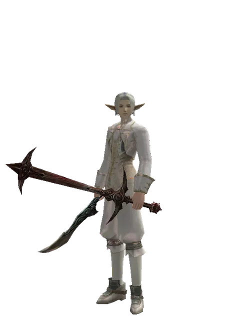 Sword of Limit*Sword of Nightmare on a male Elf, front view