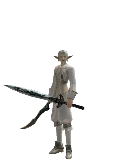 Sword of Limit*Tsurugi on a male Elf, front view
