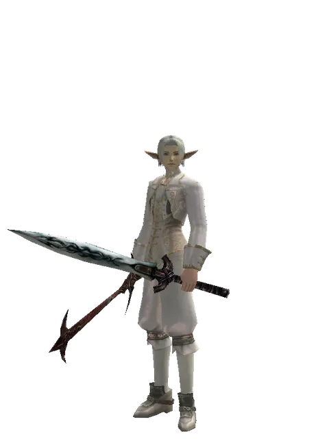Sword of Nightmare*Tsurugi on a male Elf, front view