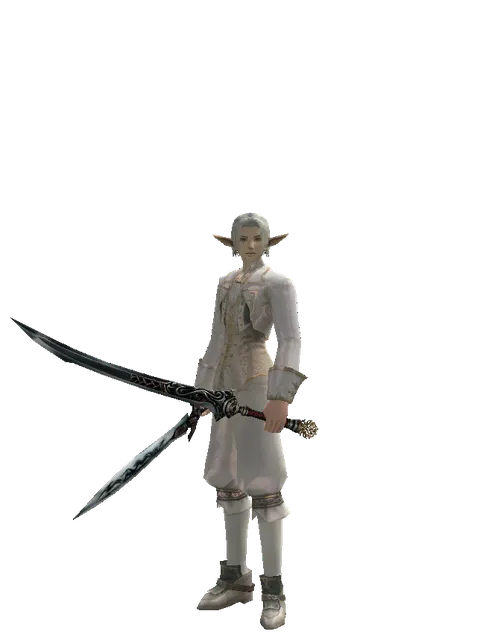 Tsurugi*Samurai Long Sword on a male Elf, front view