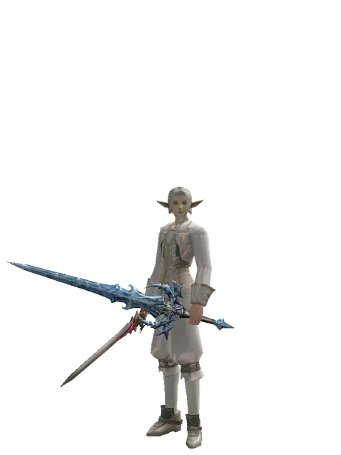Vesper Dual Sword on a male Elf, front view