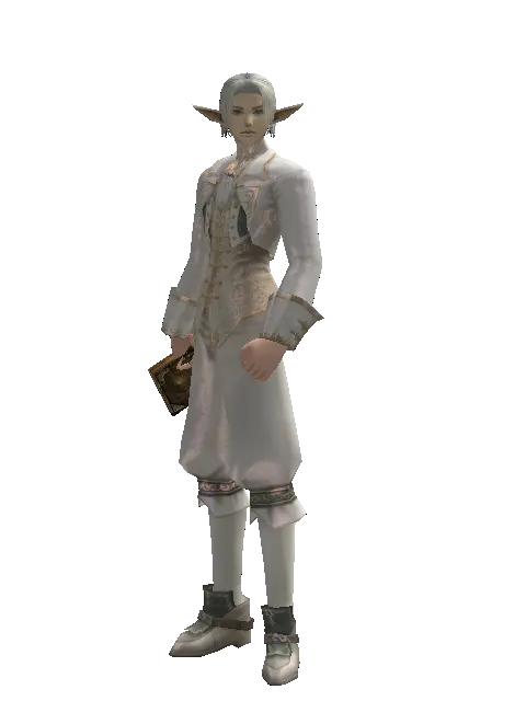 Apprentice's Spellbook on a male Elf, front view
