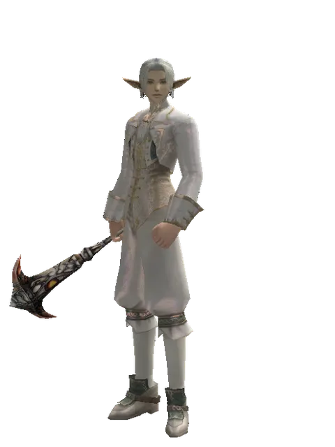 Demon Fangs on a male Elf, front view