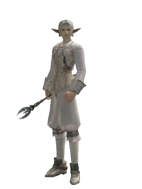 Traveler's Wand on a male Elf, front view