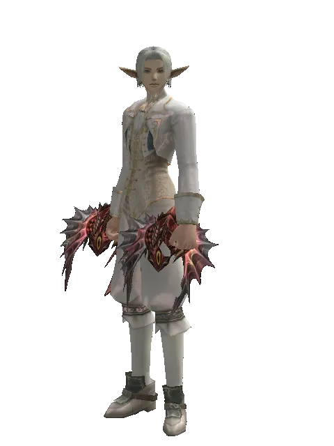 Demon Splinter on a male Elf, front view