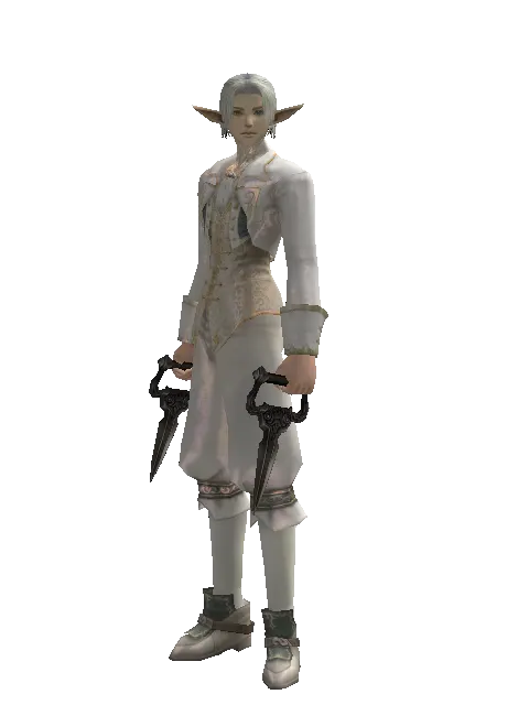 Single-Edged Jamadhr on a male Elf, front view