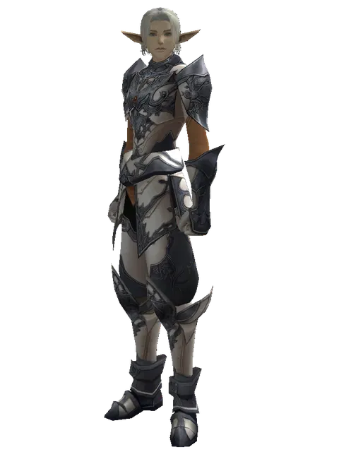 Avadon Heavy Set on a male Elf, front view