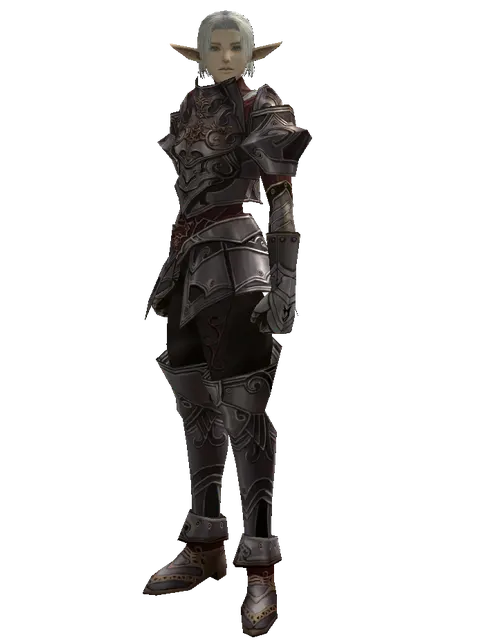 Doom Plate Set on a male Elf, front view