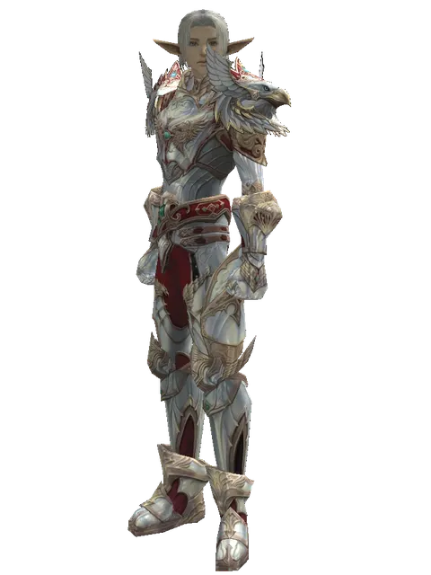 Dynasty Platinum [Bard] (heavy armor) on a male Elf, front view