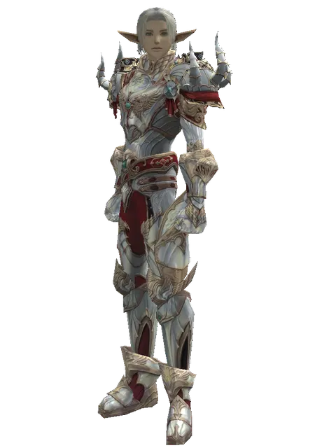 Dynasty Platinum [Force Master] (heavy armor) on a male Elf, front view
