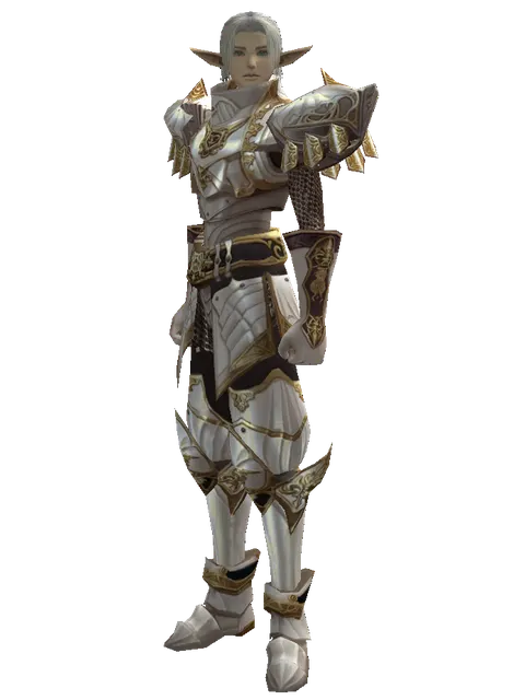 Majestic Plate Set on a male Elf, front view