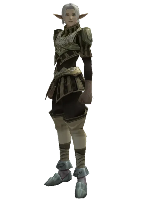 Mithril Set - Heavy on a male Elf, front view