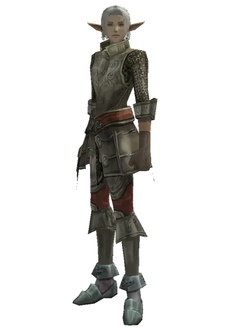 Scale (heavy armor) on a male Elf, front view
