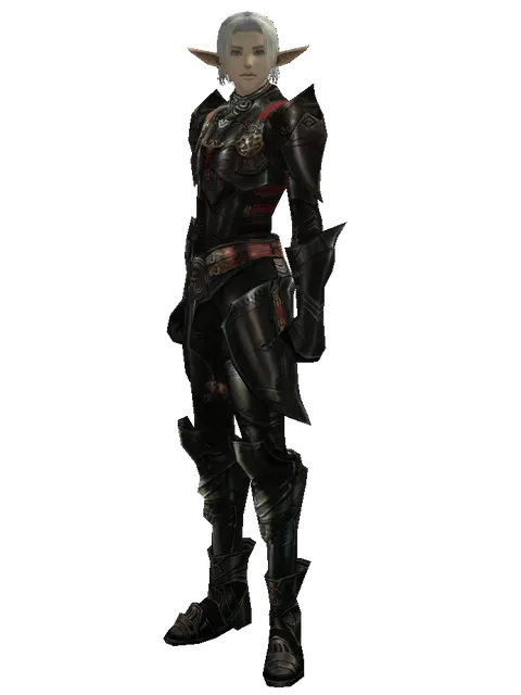 Tallum Plate Set on a male Elf, front view