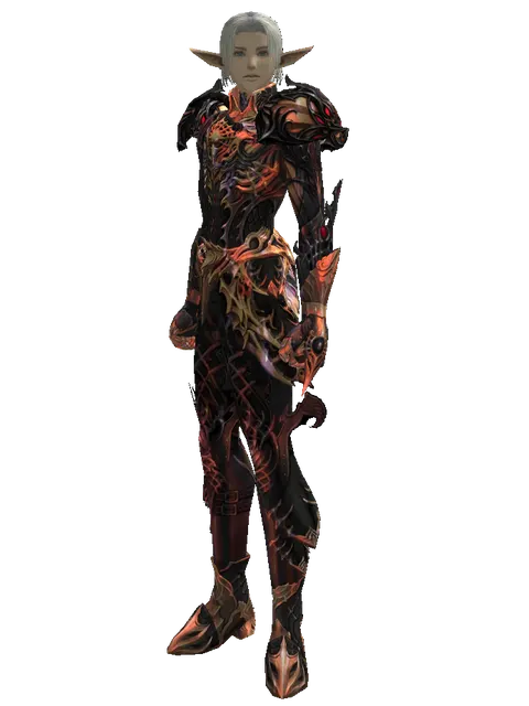 Vesper Set - Heavy on a male Elf, front view