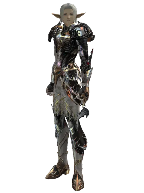 Vesper Set - Heavy on a male Elf, front view