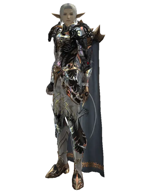 Vesper Set - Heavy on a male Elf, front view