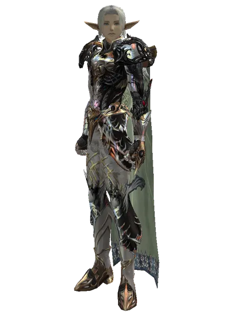 Vesper Set - Heavy on a male Elf, front view